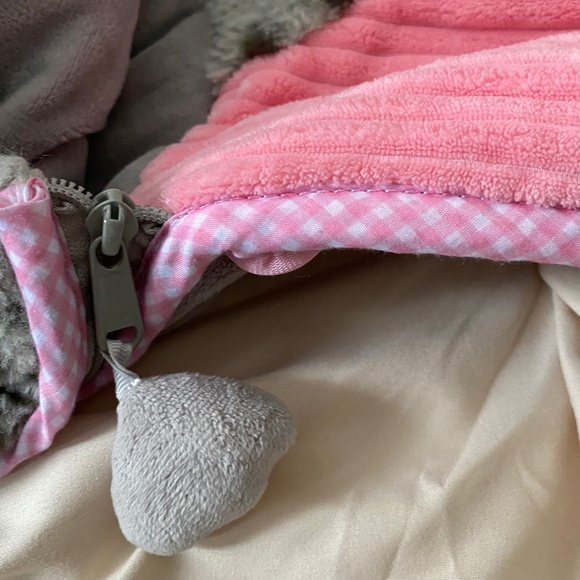 Hugfun Slumber Bag Leopard Kitty Cat Sleeping Bag Child Kids Pink Gray - Picture 6 of 16